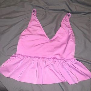 KJ v peplum swim top
